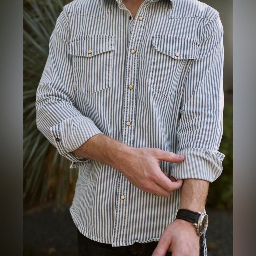 Flint + Tinder Western Bone Button Shirt